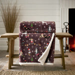 Deyongs Festive Dogs Sherpa Fleece Throw – Christmas Printed Blanket