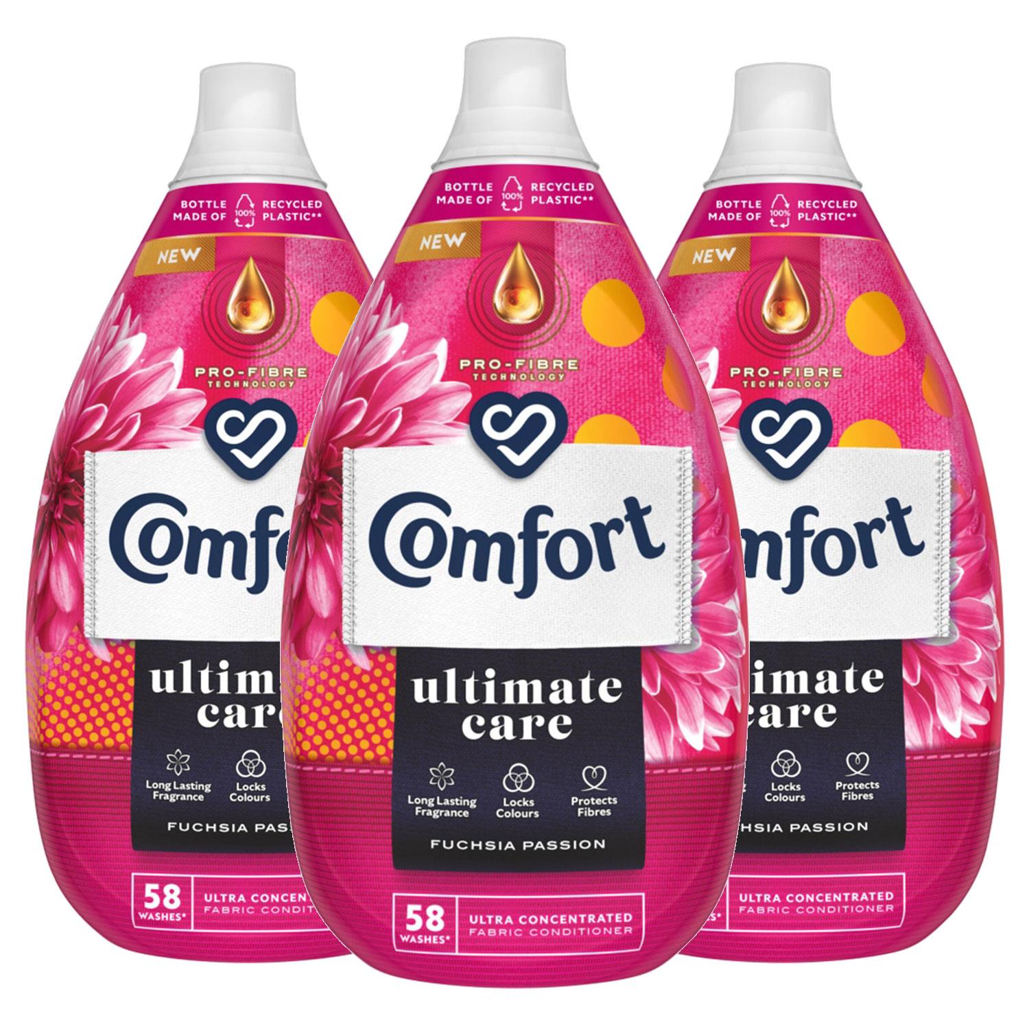 Ultimate Care Fuchsia Passion Liquid Fabric Conditioner 58w | Set-of-3