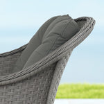 4 Pcs Rattan Garden Furniture, Padded Conversation Sofa Set