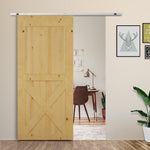 Modern Sliding Barn Door Hardware Kit Track System Gear Set Divider