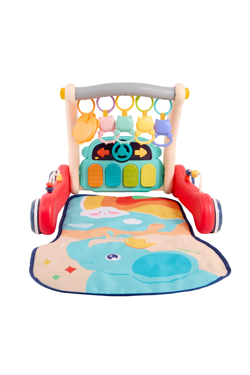 2 In 1 Baby Play Mat And Walker With Musical Keyboard