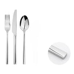 Cutlery Sets Stainless Steel 18/8 Forks Spoons Catering Flat | Set of 12 | Silver