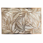 Set Of 2 Floral Leaf Decorative Gold Placemats