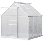 Polycarbonate Walk-in Garden Greenhouse W/ Sliding Door
