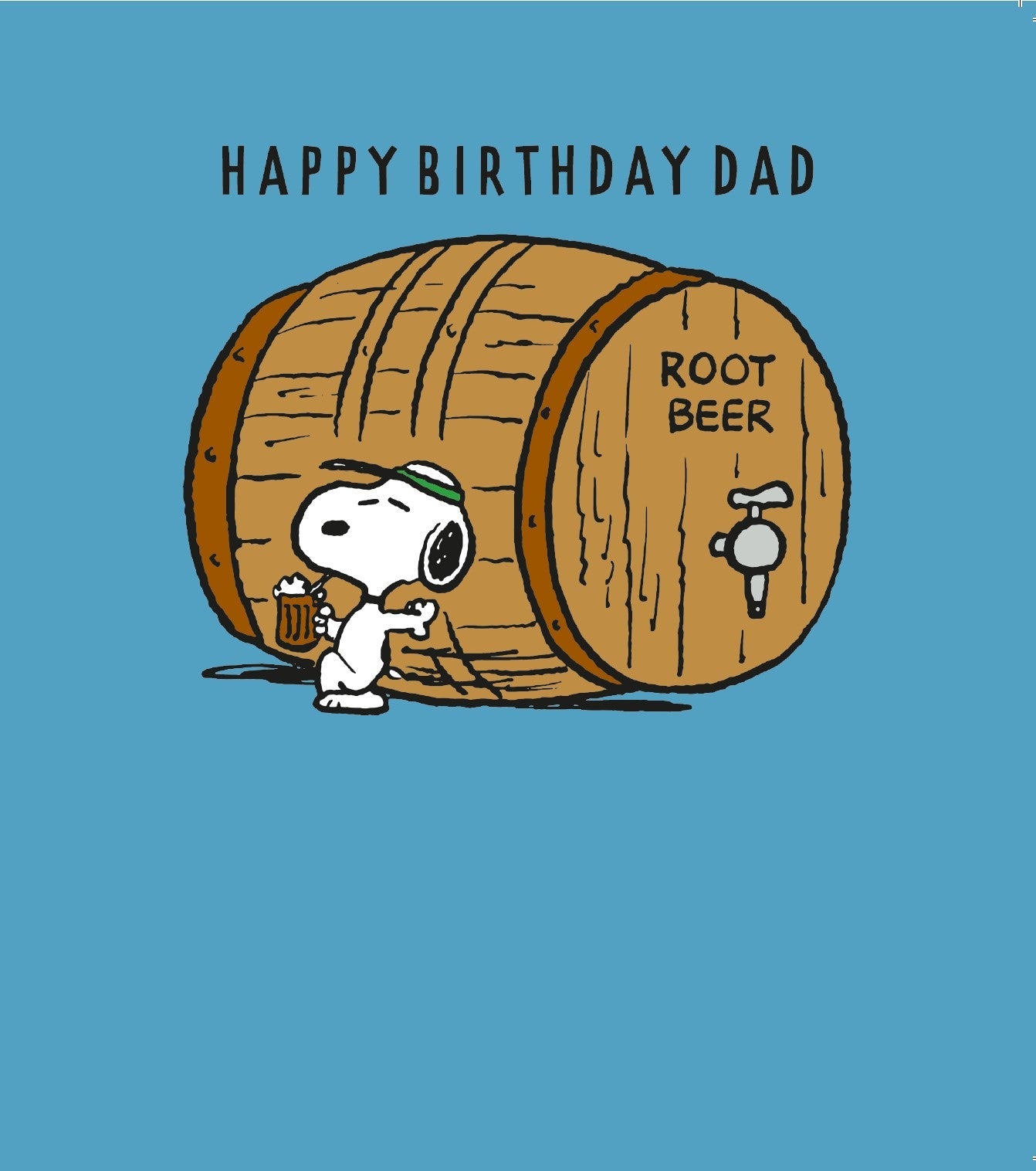 Snoopy Dad Birthday Card Official Product