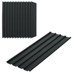 Pack Of 12 Metal Roofing Sheets For Greenhouse And Shed | Dark Gray