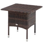 Pe Rattan Coffee Table, Patio Side Table | Brown