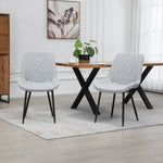 Set Of 2 Bovino Fabric Dining Chairs