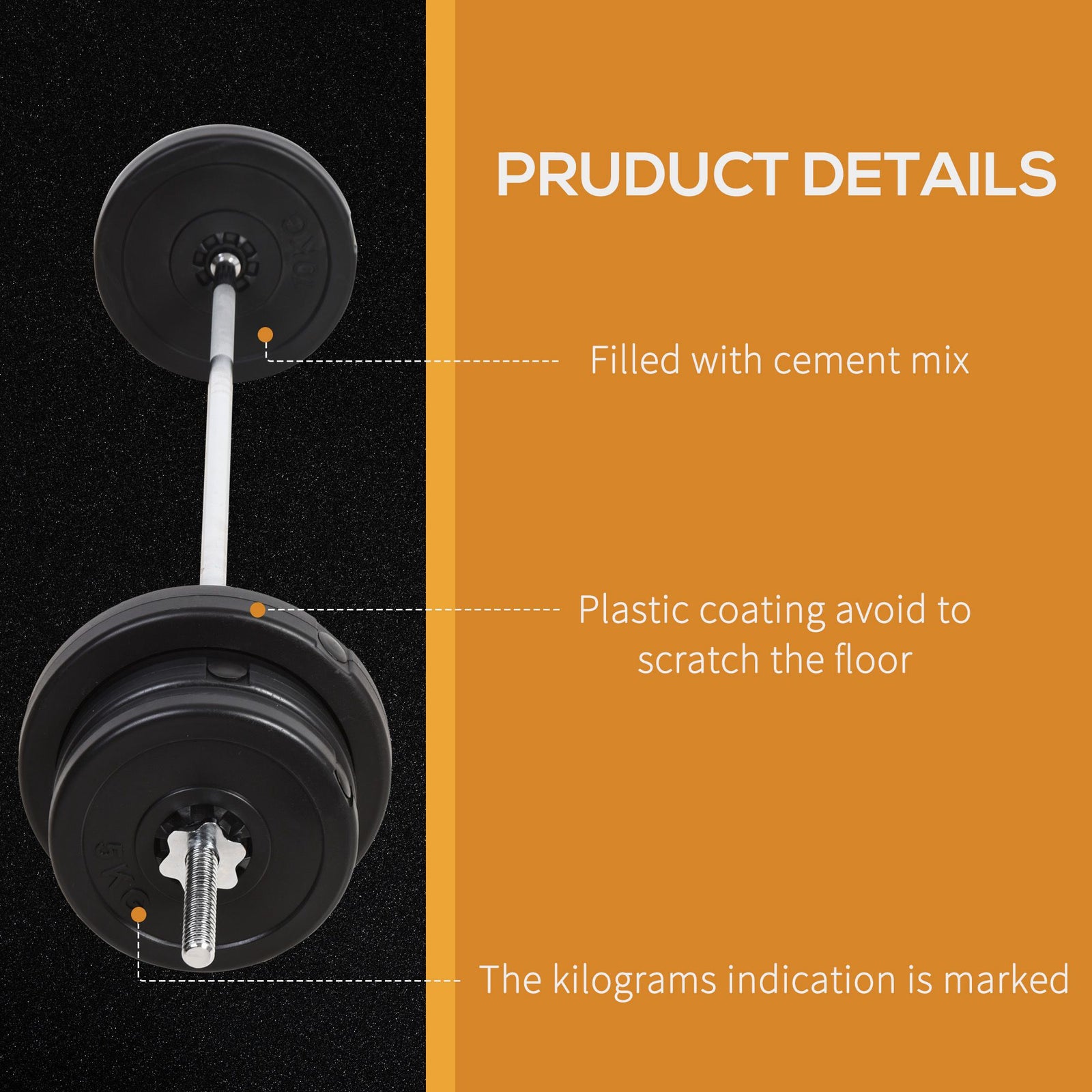 65kg Adjustable Dumbbell And Barbell Set | Black