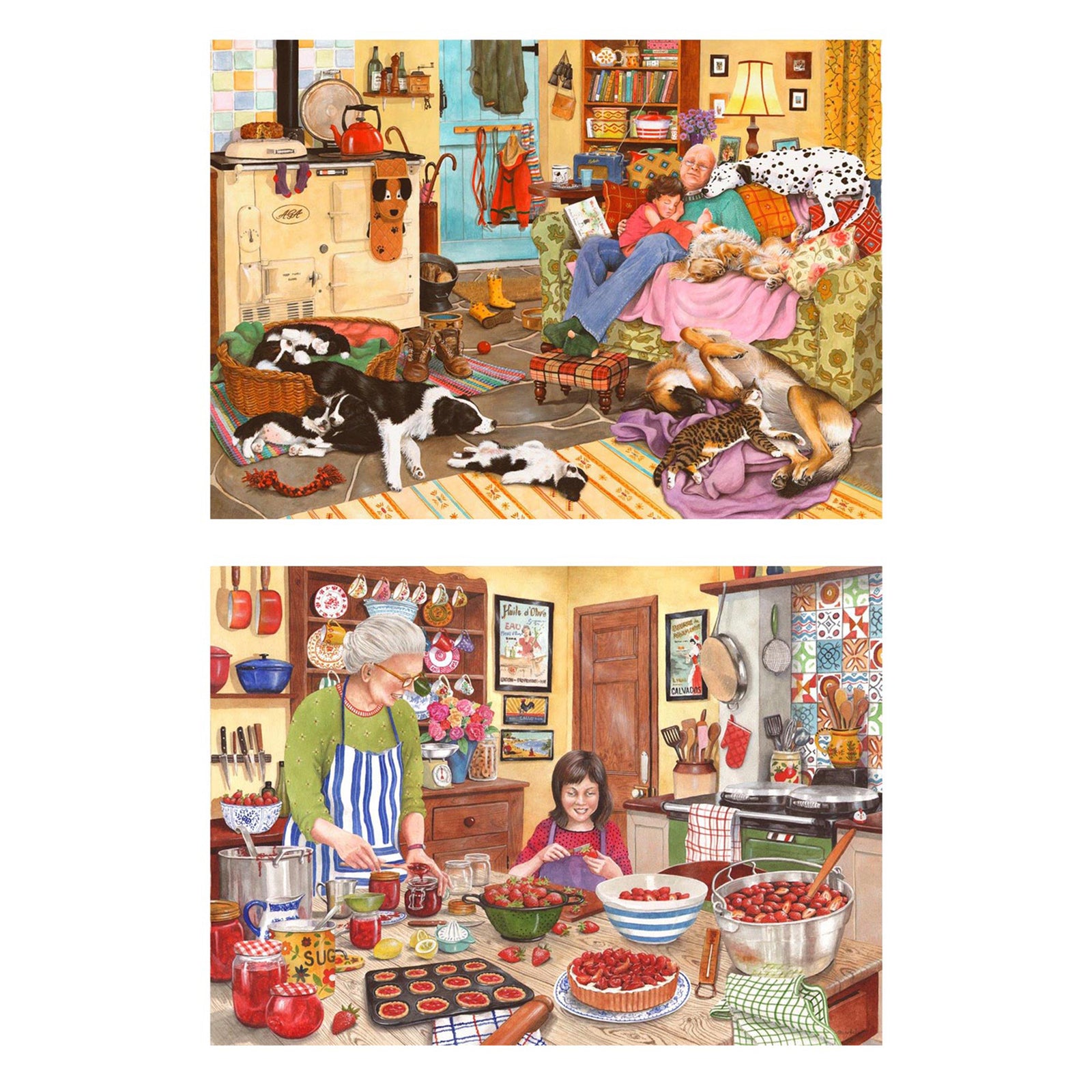 Heart Of The Home Jigsaw - 2 X Big 500 Piece Jigsaw Puzzles Multi Pack - For Adults, With Extra Large Pieces