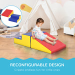 2 Piece Soft Play Set For Toddler Climb And Crawl | Red