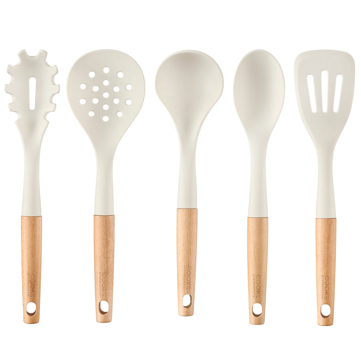 5 Piece Silicone Utensil Set | Set of 5 | White