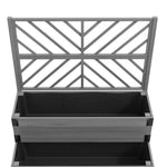 2-tier Wooden Raised Bed With Trellis, Garden Planter