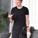 15 Kg Adjustable 2 In 1 Barbell Dumbbells Weight Set | 15kg | Black