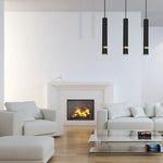 Joker Contemporary Pendant Lamp 3xgu10 Hand Made Cylindrical Style Light | Black & Gold