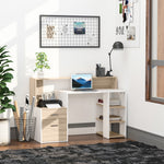 Multi-storage & Workstation Desk Table Storage Shelves Home | White