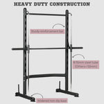 Adjustable Squat Rack With Pull-up Bar For Home Gym | Black