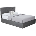 Bed Frame Gas Side Lift Under Bed Storage | King | Dark Grey