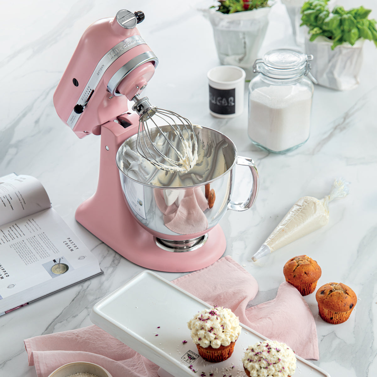175 Artisan Stand Mixer With Premium Accessories | Dusky Pink