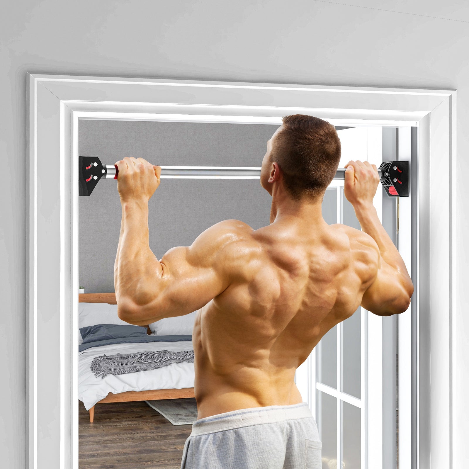 Pull-up Bar Doorway, Adjustable Length, Max Load 200kg