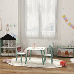Kids Table And Chairs, Children Desk With 2 Chairs | Green