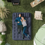Double Air Bed With 2 Pillows Inflatable Mattress | Blue