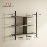 Wall Shelf Unit With 4 Hooks For Living Room | One Size