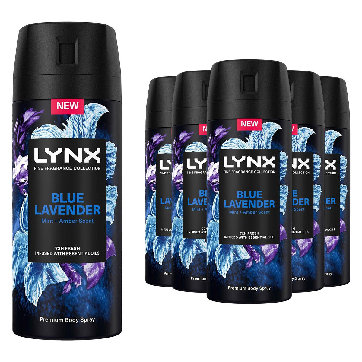 Fine Fragrance Collection Blue Lavender Deodorant Body Spray 150ml | Set of 30