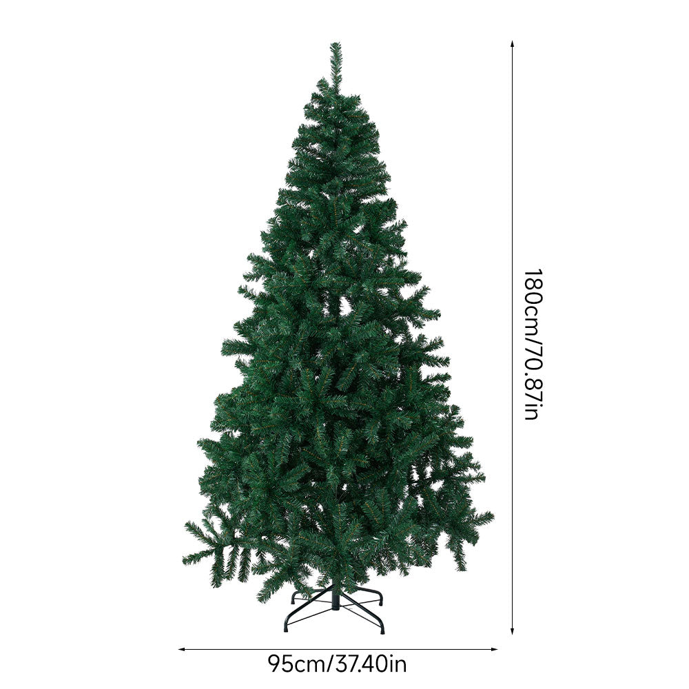 6ft H Green Artificial Christmas Tree With Metal Stand