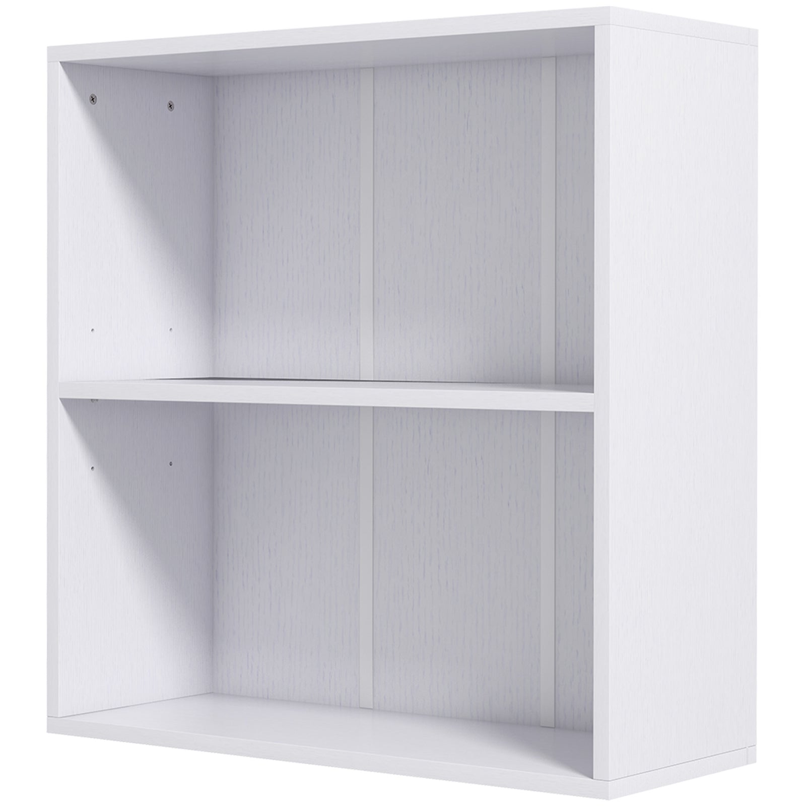 Bookshelf Display Storage Shelf With 2 Compartments Study | One Size | White