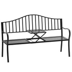 Outdoor Metal Frame 2 Seater Bench