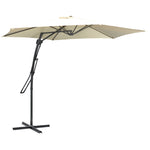 3m Cantilever Parasol W/ Crank Handle, Cross Base | Cream