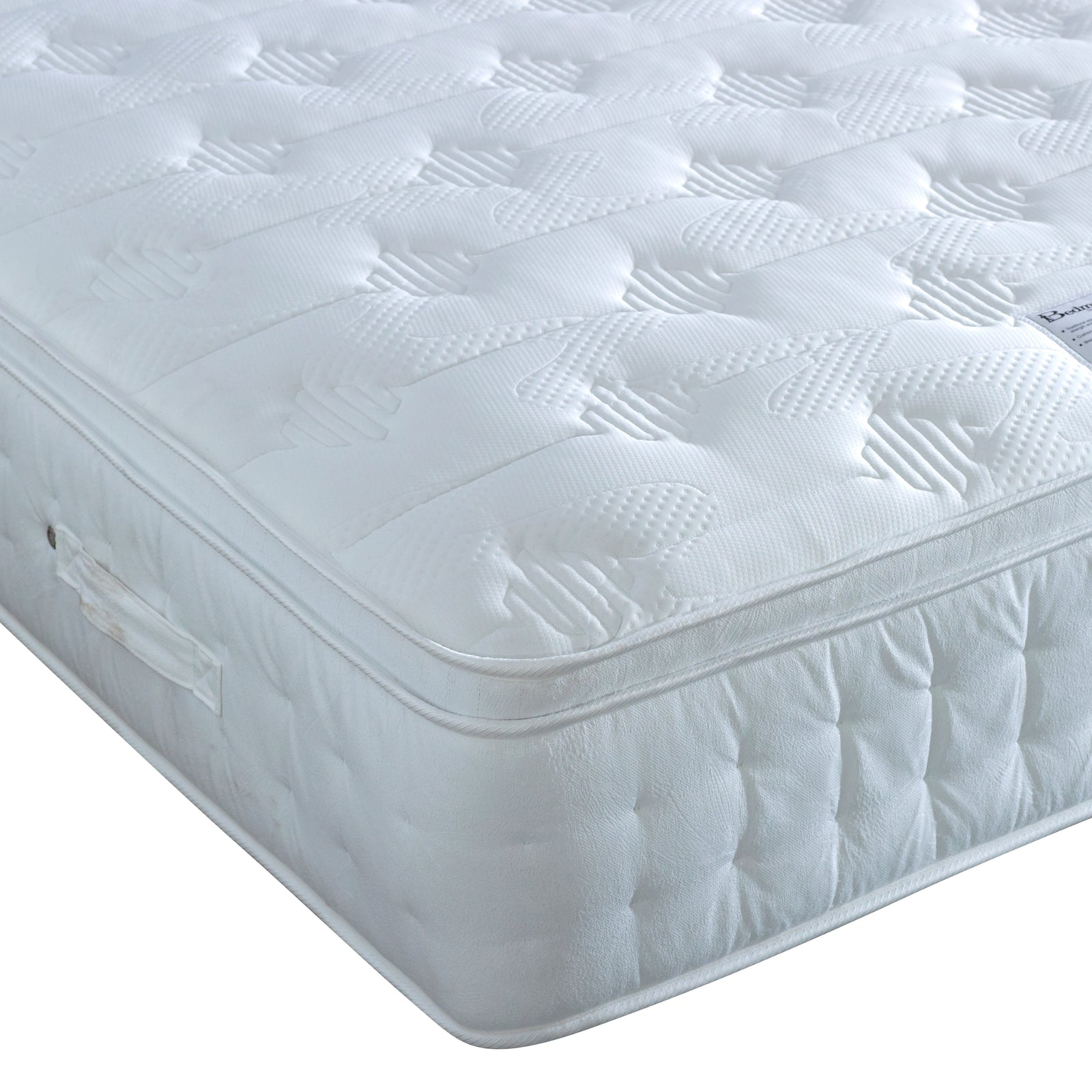 Anti Bed Bug 1500 Pocket Sprung Foam Pillow Top Mattress | Double | White