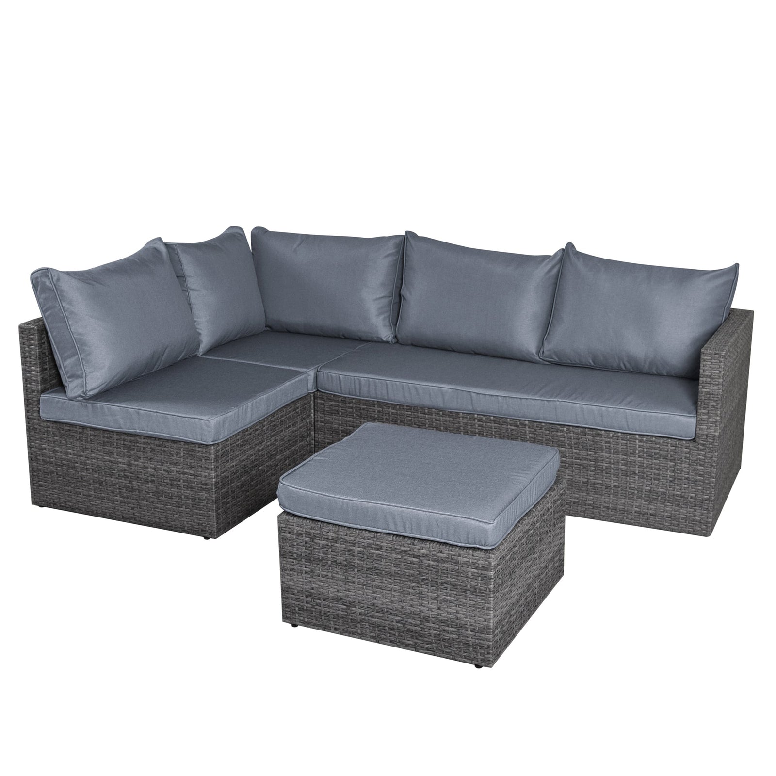 6-seater Rattan Corner Sofa Garden Furniture Set