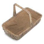Wicker Rectangular Garden Trugs | Large | Brown