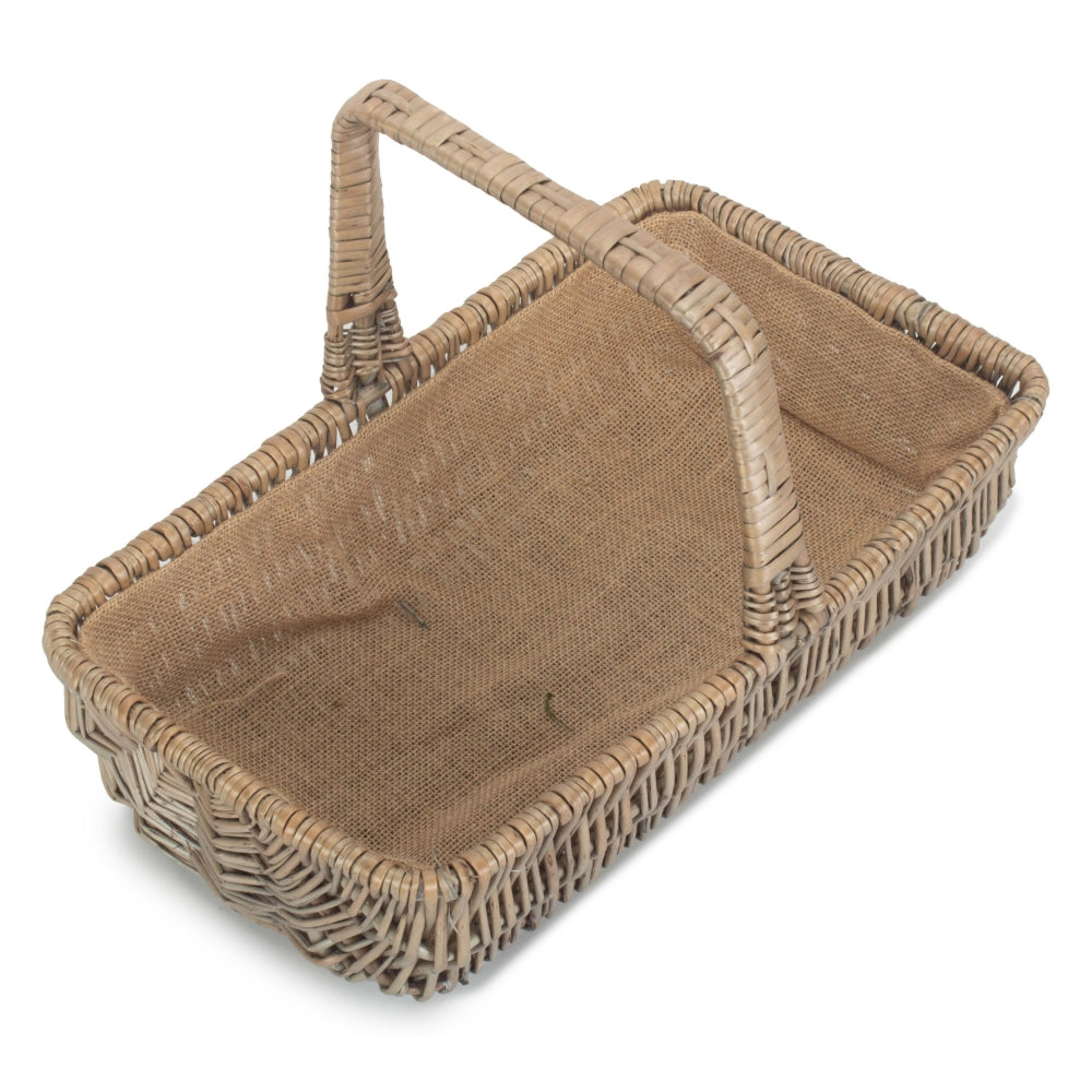 Wicker Rectangular Garden Trugs | Large | Brown