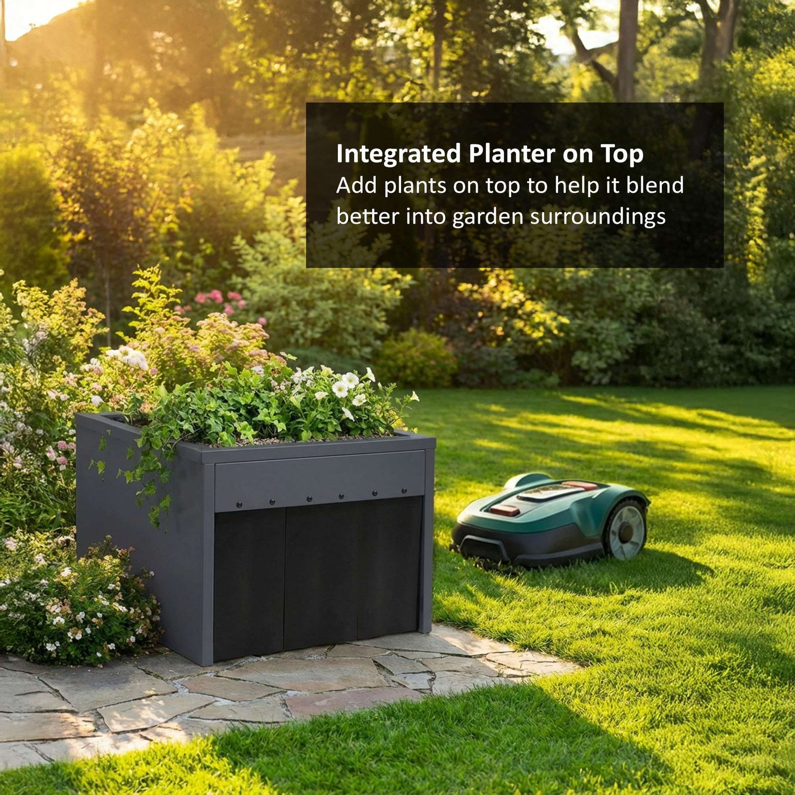 Robot Lawn Mower Garage Shelter With Plant Roof