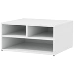 Desktop Printer Stand With 3 Open Compartments | One Size | White