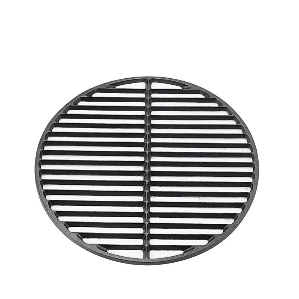Circular Cast Iron Grilling Grate, Dual Side Grid For Bbq
