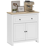 Sideboard Storage Cabinet With Adjustable Shelf, Drawer | White