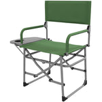 Folding Camping Chair Directors Chair W/table And Cup Holder | Green