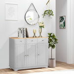 Sideboard Buffet Cabinet With Storage Cabinets And Drawers | Grey