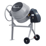 Electric Portable Cement Concrete Mixer With Wheels | 140l | Grey