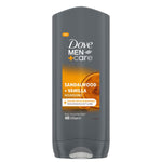 Men+care 3 In 1 Body, Face & Hair Wash Sandalwood + Vanilla 400ml, 6 Pack | Set of 6