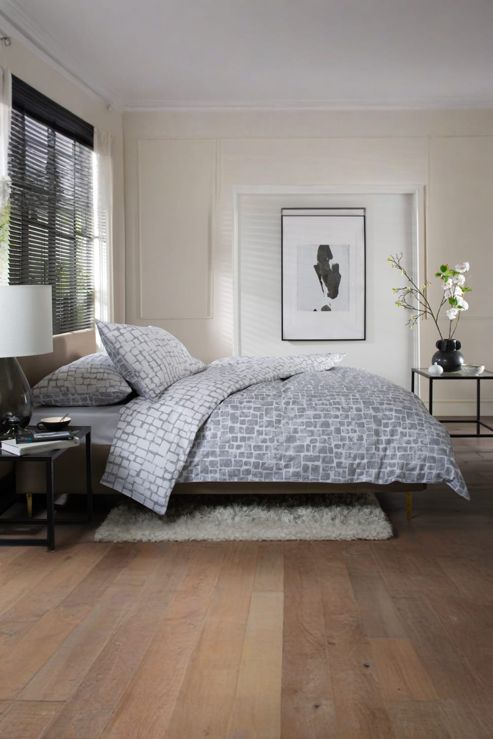 Tulle Extrasoft 100% Cotton Duvet Cover Set – Soft & Breathable Bedding | Double | Grey