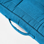 Rajput Ribbed Cotton Floor Cushion | 40cm x 40cm | Teal