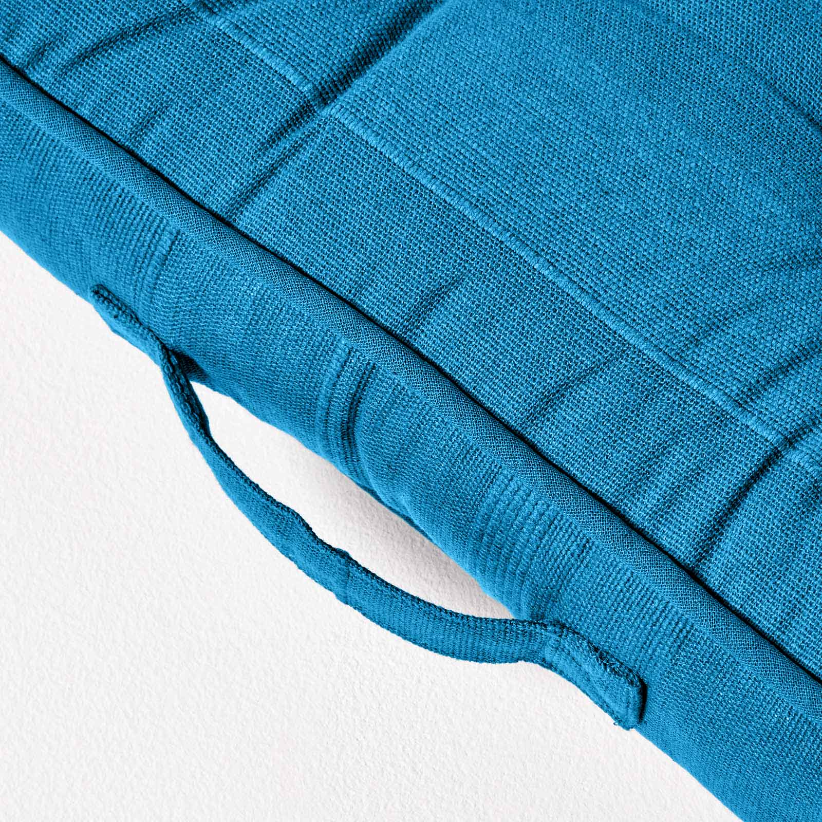 Rajput Ribbed Cotton Floor Cushion | 40cm x 40cm | Teal