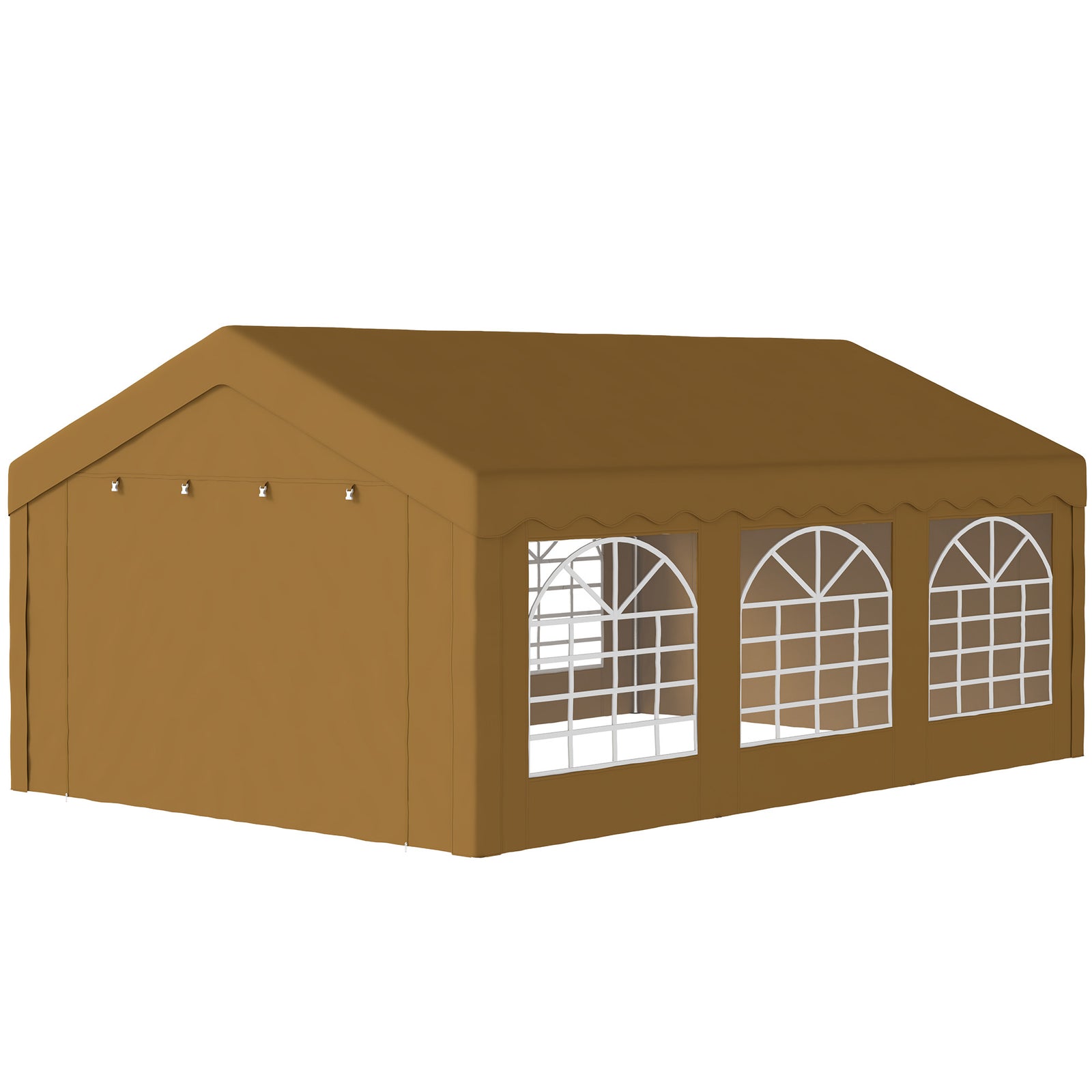 6m Garden Gazebo Carport Shelter Removable Sidewall