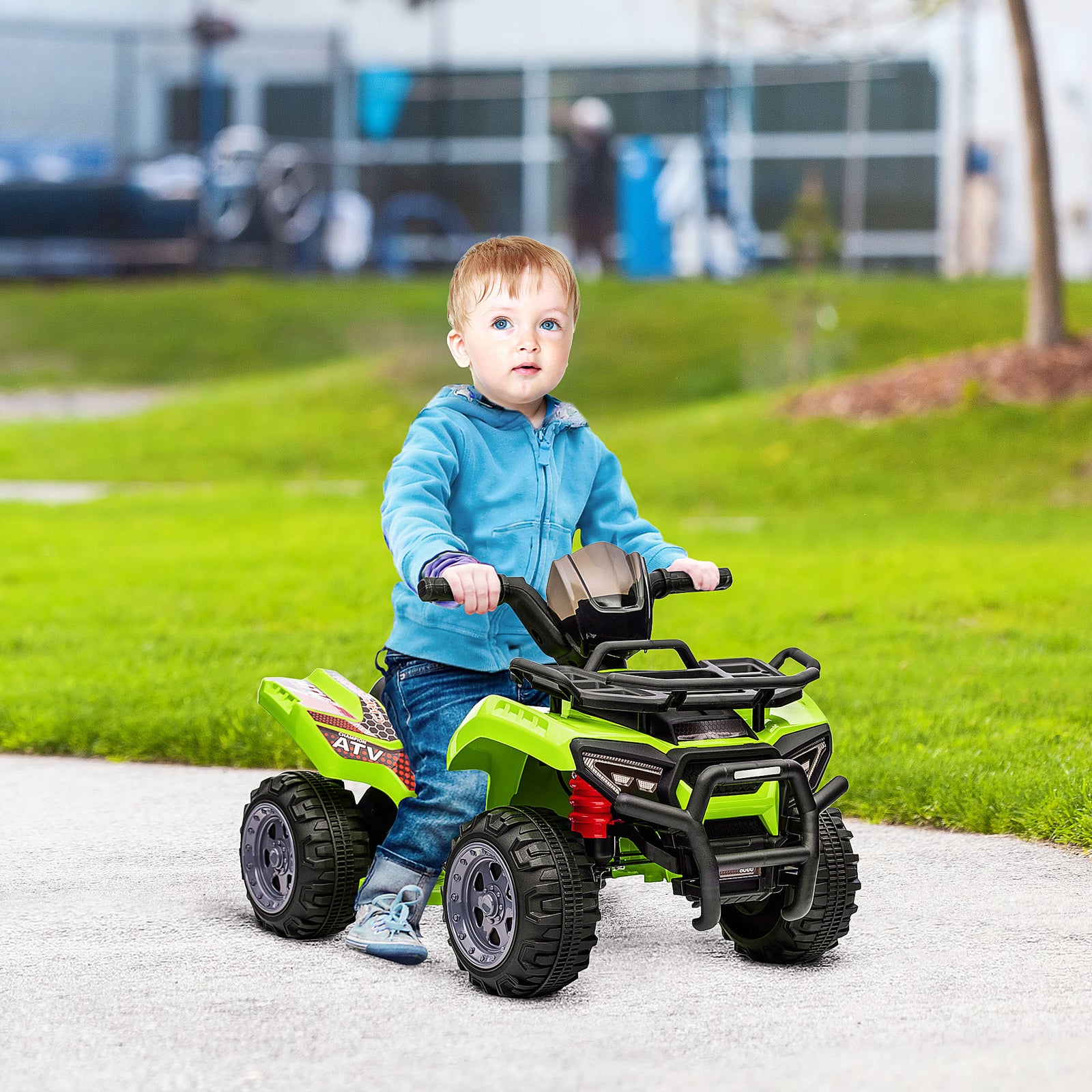 6v Kids Electric Ride On Car Toddler Quad Bike Atv For 18-36 Month | Green