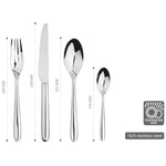 Cutlery Sets Stainless Steel 18/8 Forks Spoons Catering Nova | Set of 4 | Silver
